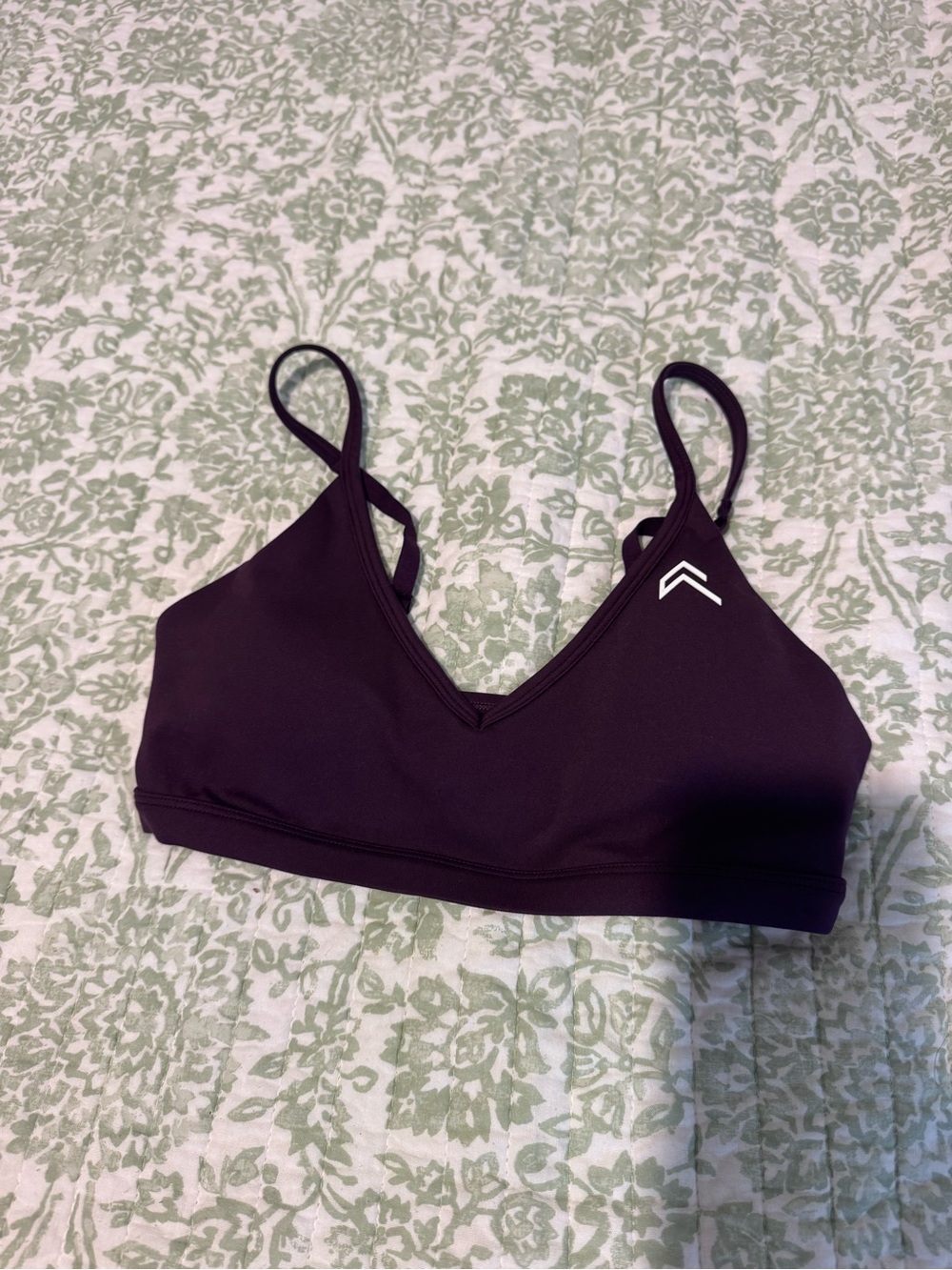 Oner Active Deep Plum V-Neck Strappy Sports Bralette